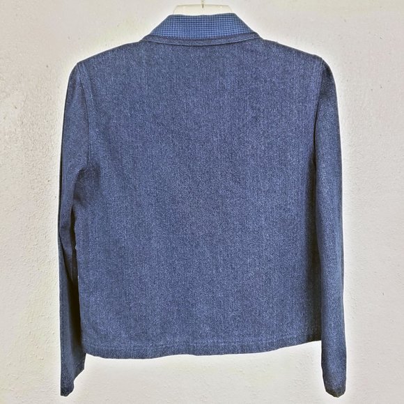 Koret City Blues Women's Embroidered Sequined Denim Blue Jean Cotton Coat Jacket - Picture 7 of 11